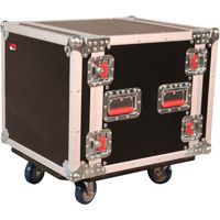 

Gator Cases G-TOUR 10U CAST ATA Wood Flight Rack Case with Casters, 10U, 17" Deep