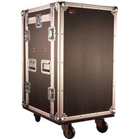

Gator Cases G-TOUR 10X16 PU ATA Wood Flight Pop-Up Console Rack Case with Casters, 10U Top, 16U Bottom