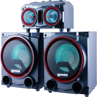 

Gemini GSYS-2000 2000W Dual 8" Bluetooth Home Party Speaker System with LED Party Lights