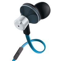 

GoGroove AudiOHM iDX Noise Isolating Angled In Ear Headphones with Built-In Microphone for Hands-Free Calling, Blue