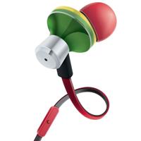 

GoGroove AudiOHM iDX Noise Isolating Angled In Ear Headphones with Built-In Microphone for Hands-Free Calling, Rasta