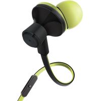 

GoGroove AudiOHM iDX Noise Isolating Angled In Ear Headphones with Built-In Microphone for Hands-Free Calling, Black and Yellow