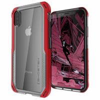 

Ghostek Cloak 4 Shockproof Hybrid Case for iPhone XS/X, Red/Clear