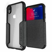 

Ghostek Exec 3 Leather Flip Wallet Case for iPhone XR, Gray