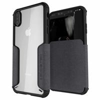 

Ghostek Exec 3 Leather Flip Wallet Case for iPhone XS Max, Gray