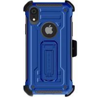 

Ghostek Iron Armor2 Rugged Case with Holster Belt Clip for iPhone XR, Blue/Gray