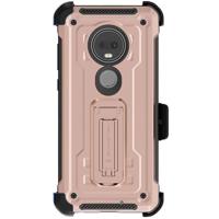 

Ghostek Iron Armor2 Rugged Case with Holster Belt Clip for Motorola Moto G7 /G7+, Rose Gold