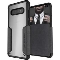 

Ghostek Exec3 Leather Flip Wallet Case for Galaxy S10+, Gray