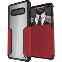 

Ghostek Exec3 Leather Flip Wallet Case for Galaxy S10+, Red