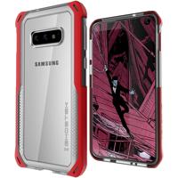 

Ghostek Cloak 4 Shockproof Bumper Case for Samsung Galaxy S10e Smartphone, Red/Clear