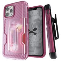 

Ghostek Iron Armor 3 Belt Clip Holster Case with Kickstand & Card Holder for iPhone 11 Pro, Rose
