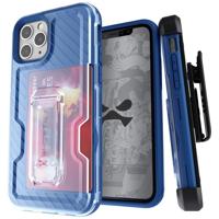 

Ghostek Iron Armor 3 Belt Clip Holster Case with Kickstand & Card Holder for iPhone 11 Pro, Blue