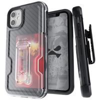 

Ghostek Iron Armor 3 Belt Clip Holster Case with Kickstand & Card Holder for iPhone 11, Black