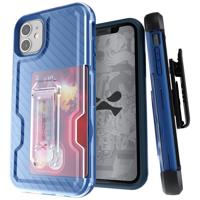 

Ghostek Iron Armor 3 Belt Clip Holster Case with Kickstand & Card Holder for iPhone 11, Blue