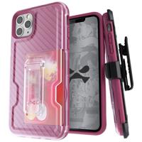 

Ghostek Iron Armor 3 Belt Clip Holster Case with Kickstand & Card Holder for iPhone 11 Pro Max, Rose