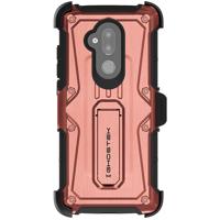 

Ghostek Iron Armor Rugged Case with Tempered Glass and Holster for Alcatel 7, Rose