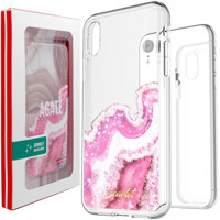 

Ghostek Agate Clear Glitter Sparkle Case for iPhone XR, Pink