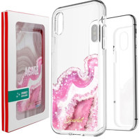 

Ghostek Agate Clear Glitter Sparkle Case for iPhone X/XS, Pink