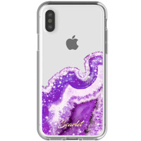 

Ghostek Agate Clear Glitter Sparkle Case for iPhone X/XS, Purple