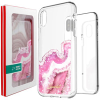 

Ghostek Agate Clear Glitter Sparkle Case for iPhone XS Max, Pink