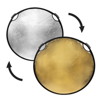 

Glow Circular Collapsible Reflector with Handles (42", Gold/Silver)