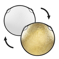 

Glow Circular Collapsible Reflector with Handles (42", Wave Gold/White)