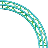 

Global Truss 9.84' (3.0m) Circle 4 x 90 Degree Arcs, Triangular Truss