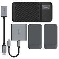 

GNARBOX GNARBOX 2.0 SSD 512GB Rugged Backup Device - Bundle With 2 pack GNARBOX 2.0 Lithium Ion Battery, GNARBOX CF Reader with microSD/SD UHS-II, GNARBOX USB-C to A Dongle (USB3.1)