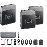 

Godox MoveLink M2 Dual Channel Wireless Microphone System with Godox ML-H Handheld Adapter & Studio Monitor Headphones