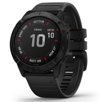

Garmin fenix 6X Pro Multisport GPS Smartwatch, Black with Black Band