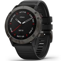 

Garmin fenix 6X Pro Sapphire Edition GPS Smartwatch, Carbon Gray DLC with Black Band