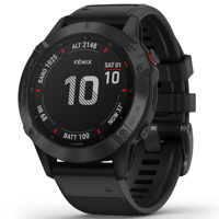 

Garmin fenix 6 Pro Multisport GPS Smartwatch, Black with Black Band