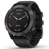 

Garmin fenix 6 Pro Sapphire Edition Multisport GPS Smartwatch, Gray with Black Band