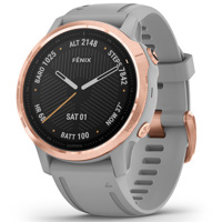 

Garmin fenix 6S Pro Sapphire Edition GPS Smartwatch, Rose Gold with Gray Band