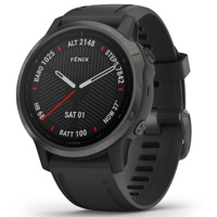 

Garmin fenix 6S Pro Sapphire Edition GPS Smartwatch, Carbon Gray DLC with Black Band