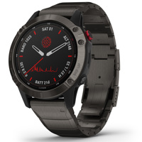 

Garmin fenix 6 Pro Solar Edition GPS Smartwatch, Titanium Carbon Gray DLC with Titanium DLC Band