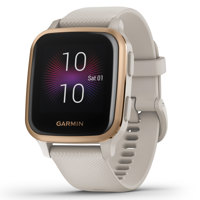 

Garmin Venu Sq Music Edition GPS Smartwatch, Rose Gold Bezel, Light Sand Case