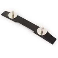 

Gretsch Ebony Wooden Bridge Base with Nickel Plated Parts for Arch Top Guitars