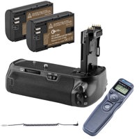 

Green Extreme BG-E14 Battery Grip for Canon 70D and Canon 80D With 2 LP-E6N Batteries + Flashpoint Wave Commander Remote Shutter Release - Canon Sub Mini RS-60 E3 Accessory Port