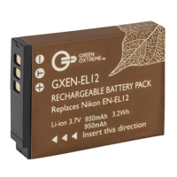 

Green Extreme EN-EL12 Lithium-Ion Battery Pack (3.7V 950mAh)