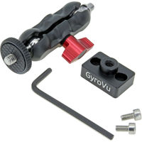 

GyroVu 1/4"-20 Accessory Mount with Mini 360deg. Ball Mount for DJI Ronin-S Gimbal Stabilizer Handle, Supports 2 lbs