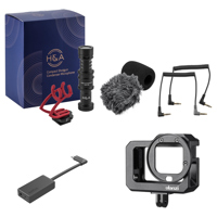 

H&A VideoMini, HA-CVM Compact On-Camera Microphone (Comica CVM-VM10 II) - Bundle With GoPro Pro 3.5mm Microphone Adapter, Ulanzi G8-5 Vlog Metal Cage for GoPro Hero 8