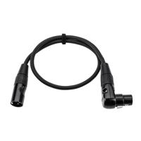 

H&A Elite Pro 1.5' XLR M to Right Angled XLR F Microphone Cable with Rean by Neutrik Gold Connectors - 1.5'