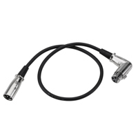 

H&A Value Series XLR M to F Professional Microphone Cable - 1.5' (Right Angle)