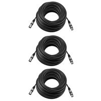 

H&A 3 Pack Value Series XLR M to F Professional Microphone Cable - 100'