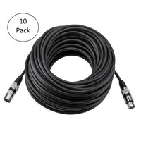 

H&A Value Series 10 Pack XLR M to F Professional Microphone Cable - 100'
