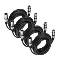 

H&A Value Series XLR M to F Professional Microphone Cable - 15' (4 Pack)