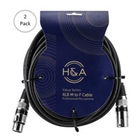 

H&A Value Series, 2 PAck XLR M to F Professional Microphone Cable - 25'