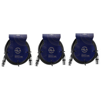 

H&A Value Series, 3 Pack XLR M to F Professional Microphone Cable - 25'