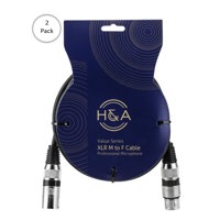 

H&A Value Series, 2 Pack XLR M to F Professional Microphone Cable - 6'